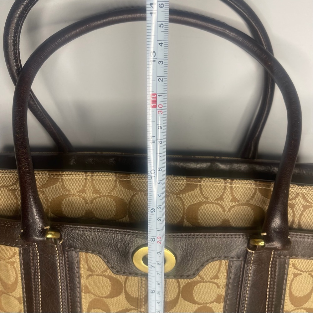 Vintage brown Coach signature Hampton purse handbag - Picture 8 of 9